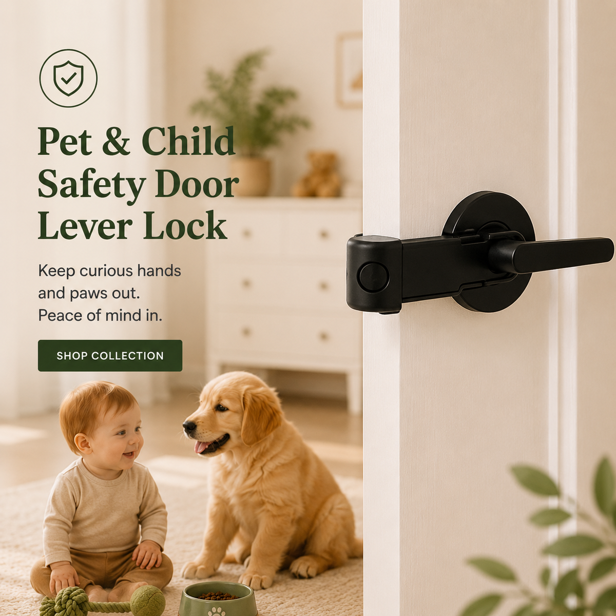 Pet & Child Safety Door Lever Lock