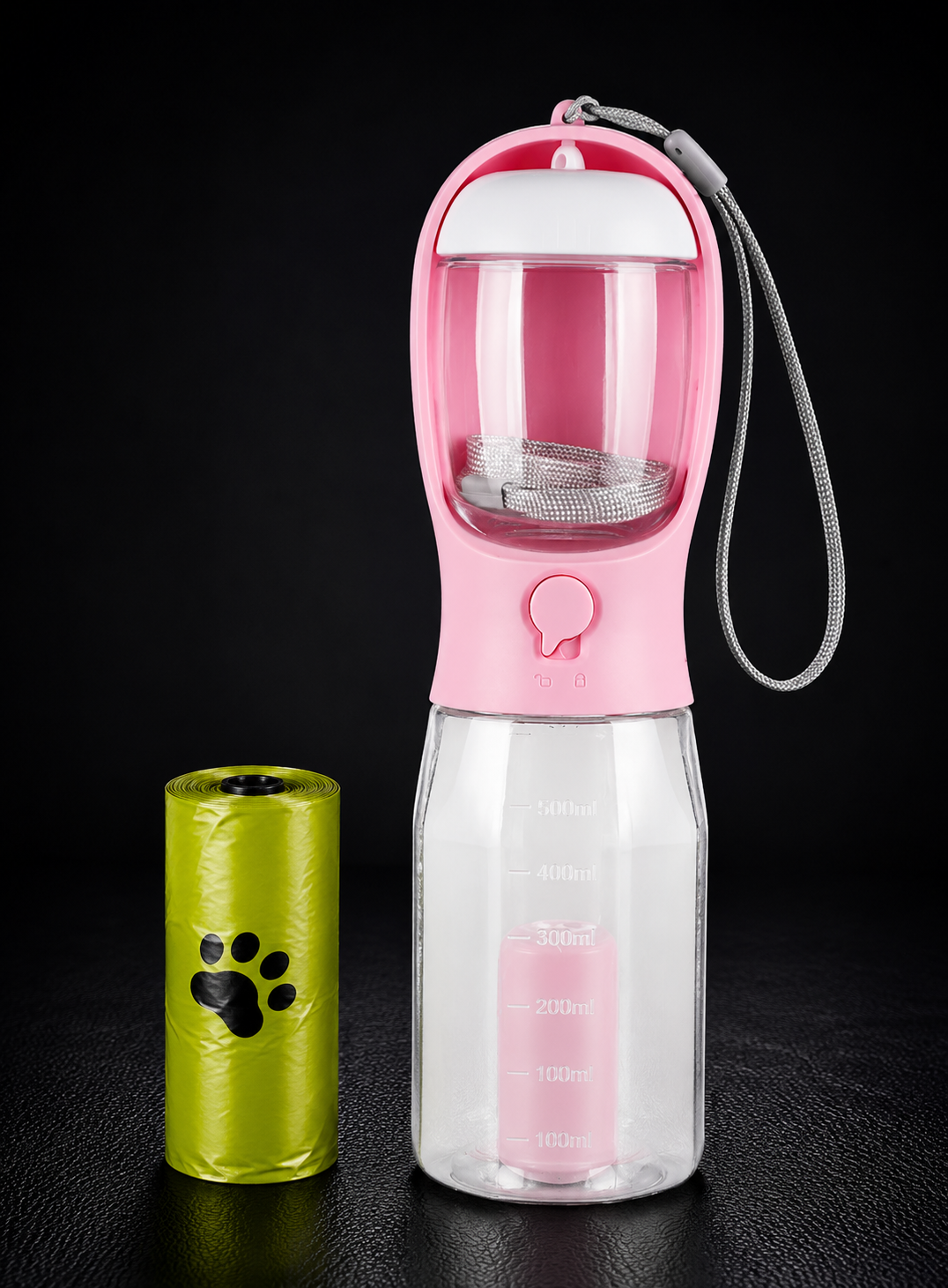 Vantare Travel Bottle for Dogs – Water, Food & Waste Bags in One