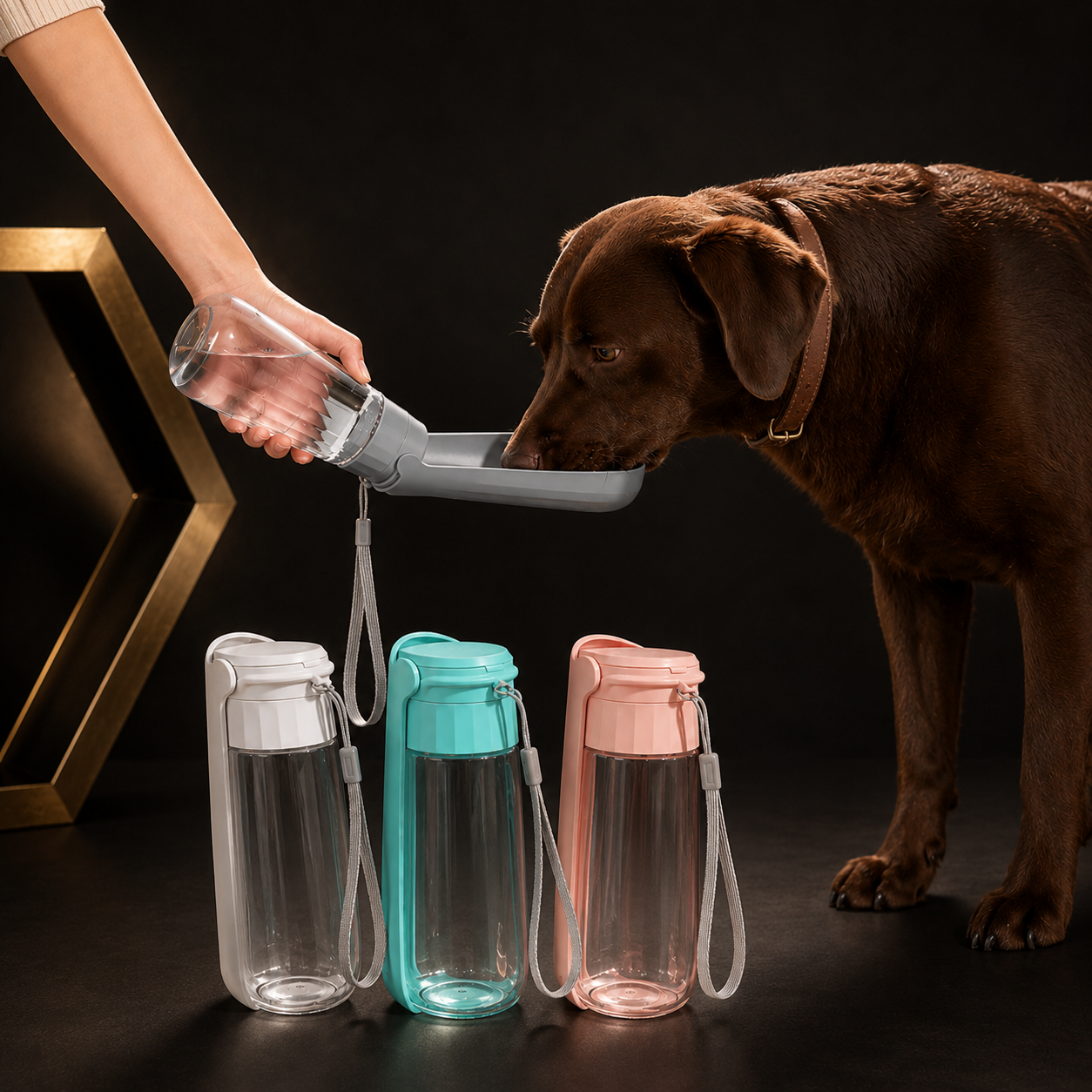 Vantare Travel Bottle – 550ml Foldable Dog Water Bottle