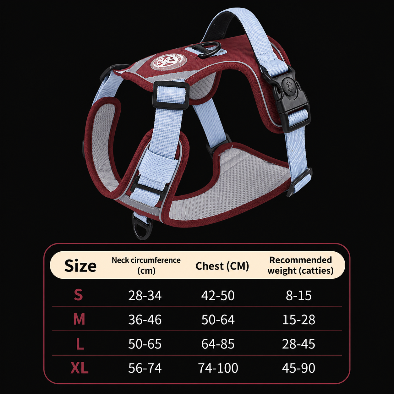 Large Dog Chest Harness Leash Portable