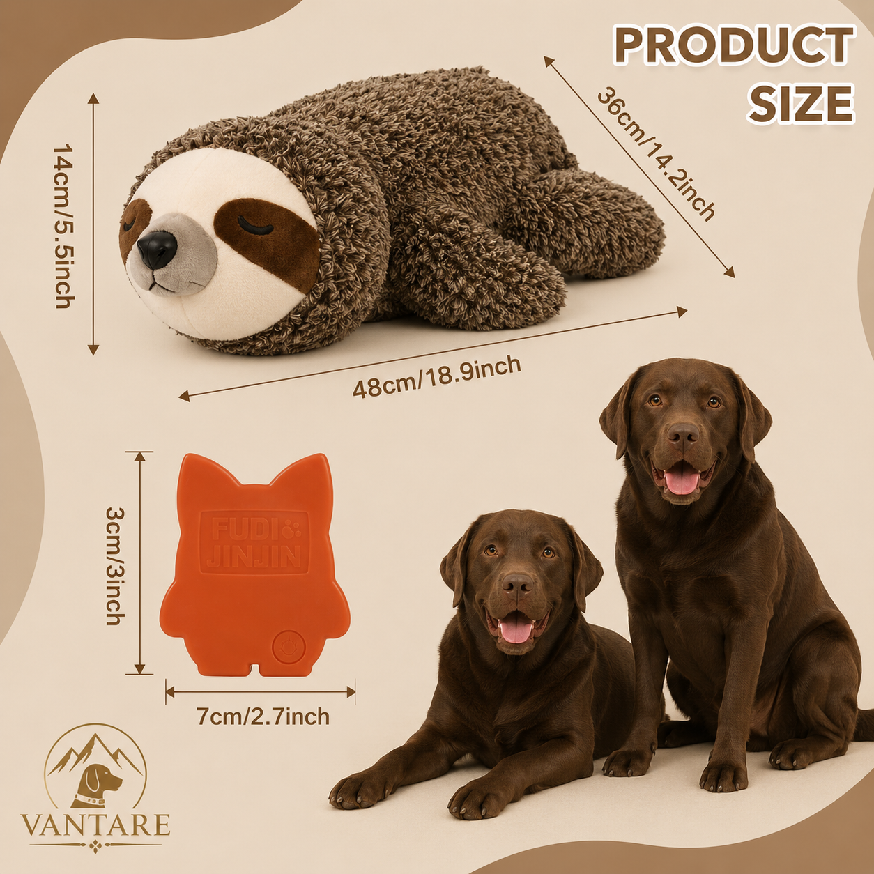 Vantare Anxiety Relief Heartbeat Plush Toy