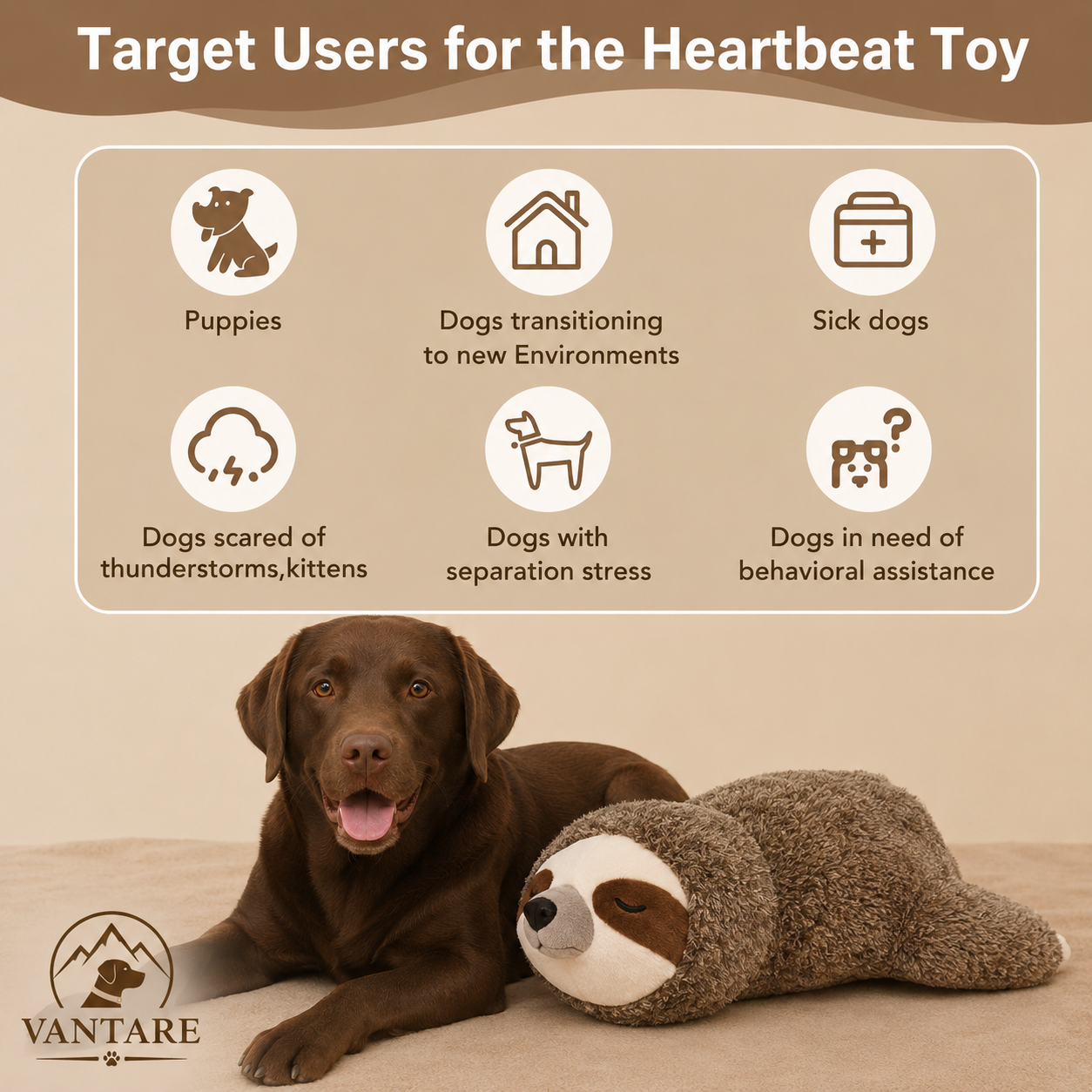 Vantare Anxiety Relief Heartbeat Plush Toy