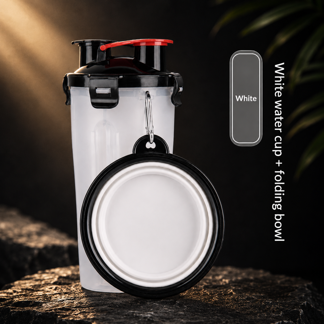 Vantare Foldable Pet Travel Bowl With Water Bottle