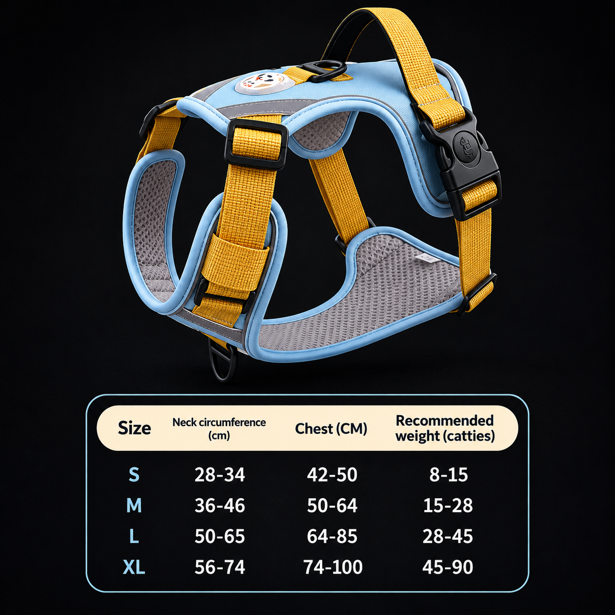 Large Dog Chest Harness Leash Portable