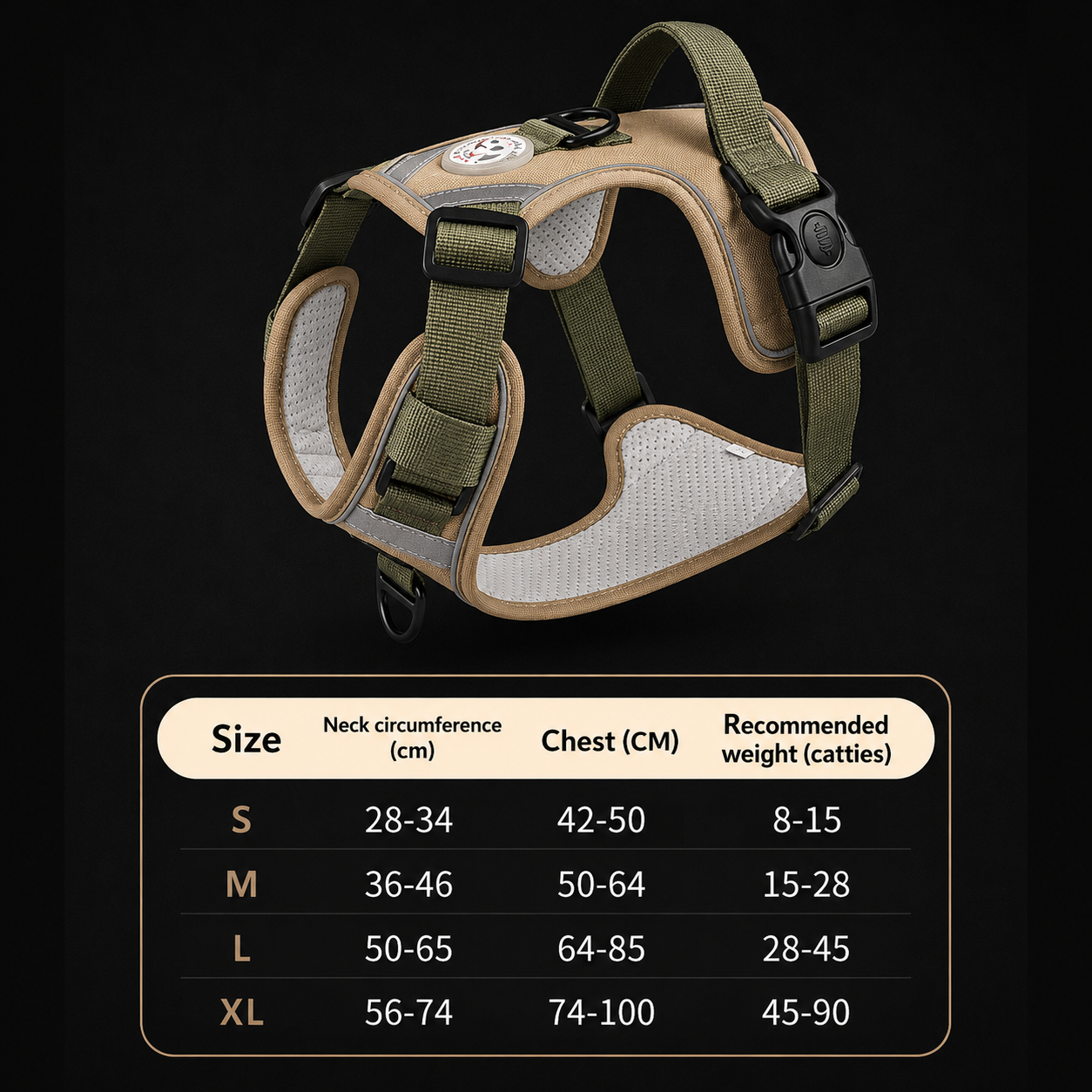 Large Dog Chest Harness Leash Portable
