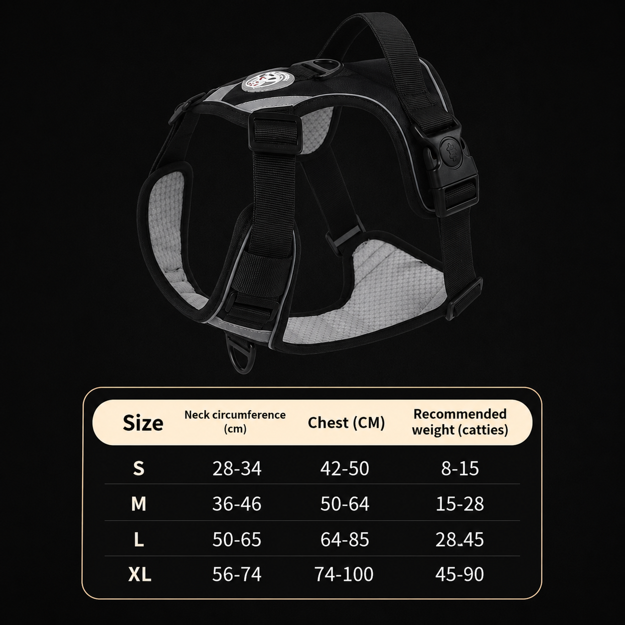 Large Dog Chest Harness Leash Portable
