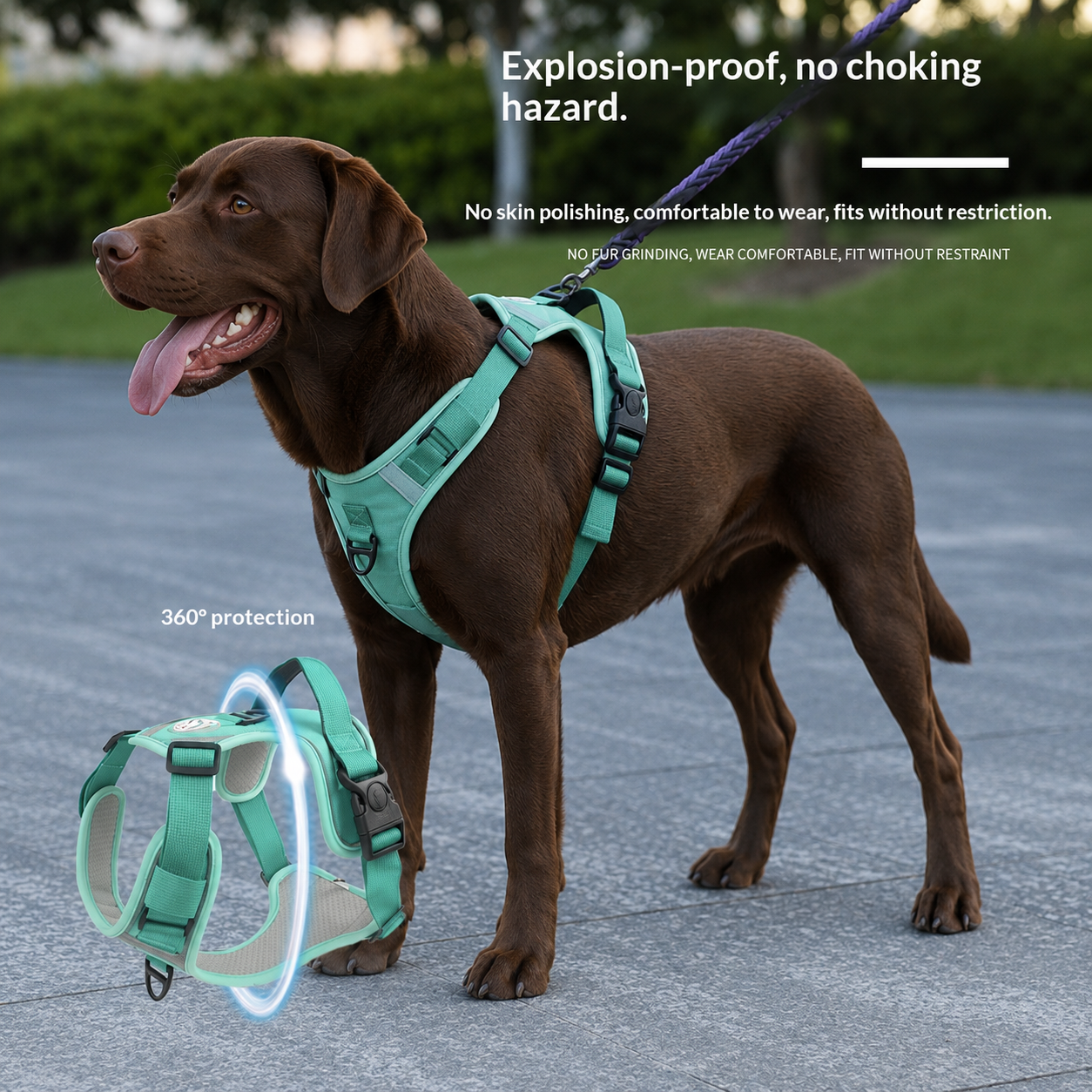 Large Dog Chest Harness Leash Portable