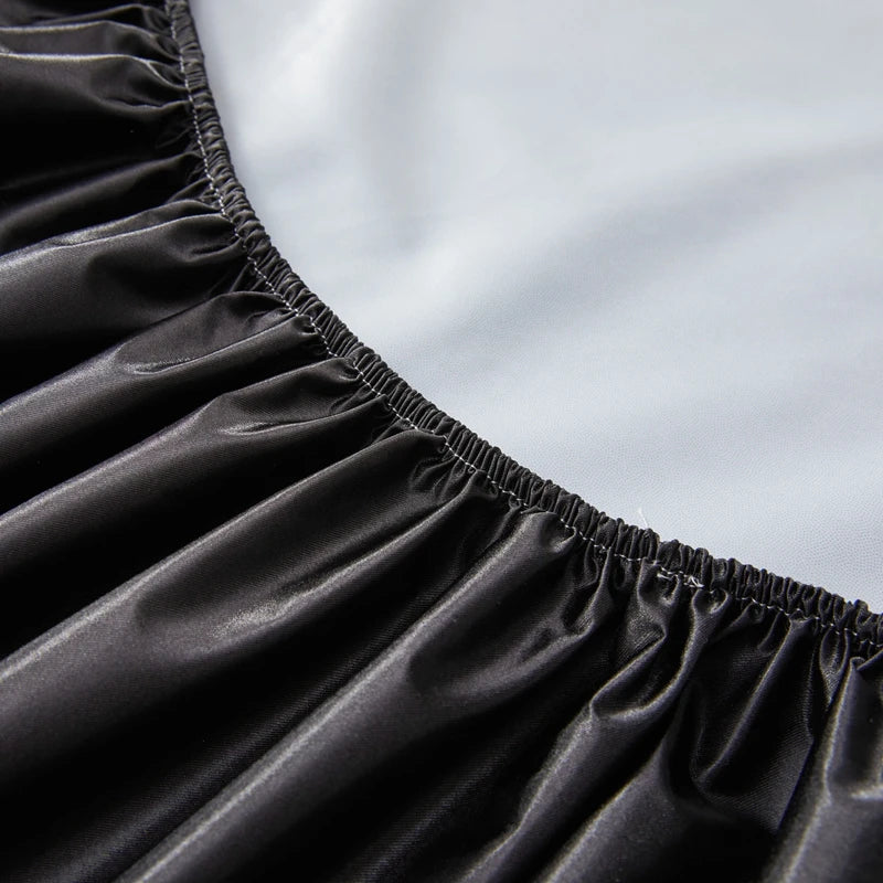 The Night Sheet: Waterproof Satin Fitted Sheet + 2 Pillowcases