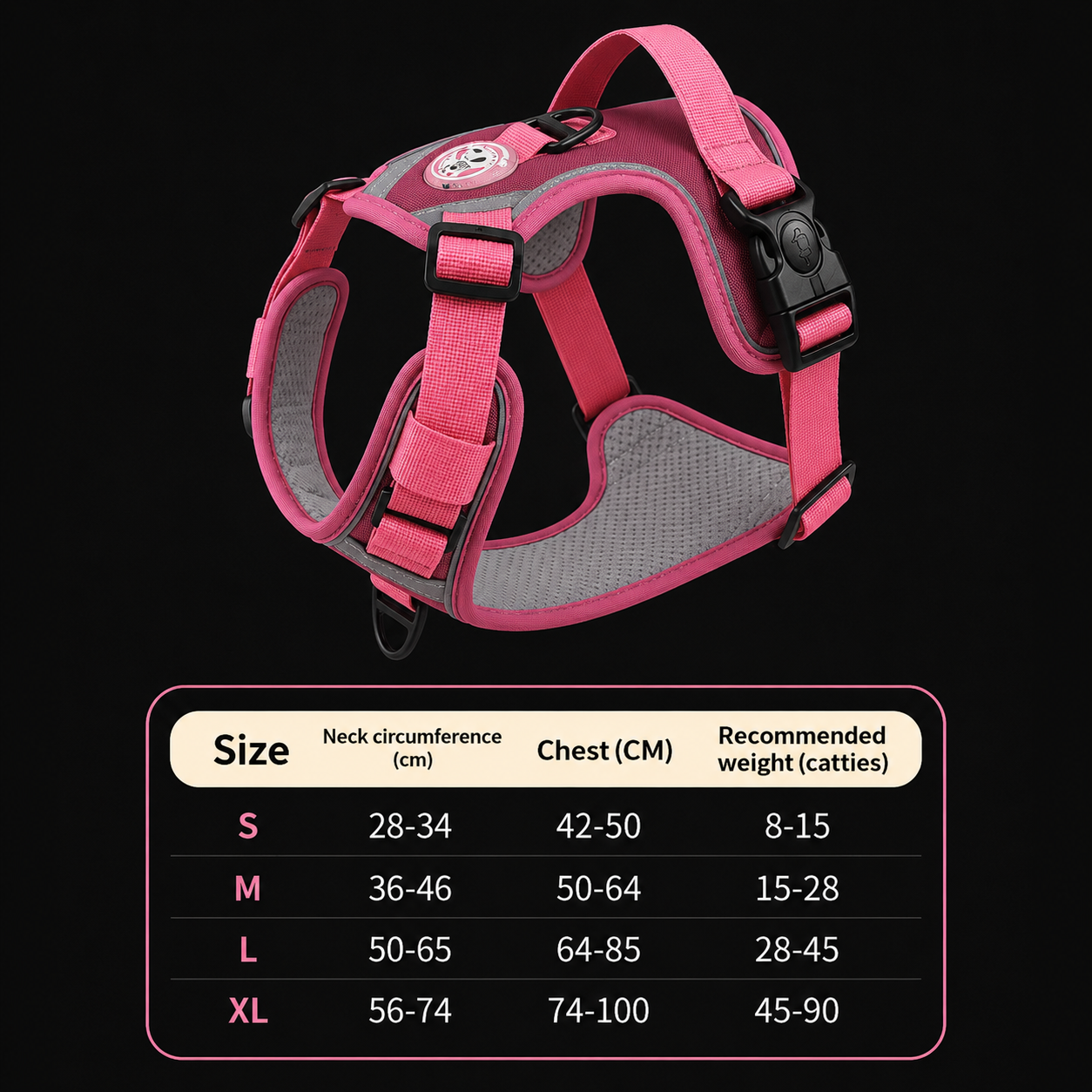 Large Dog Chest Harness Leash Portable