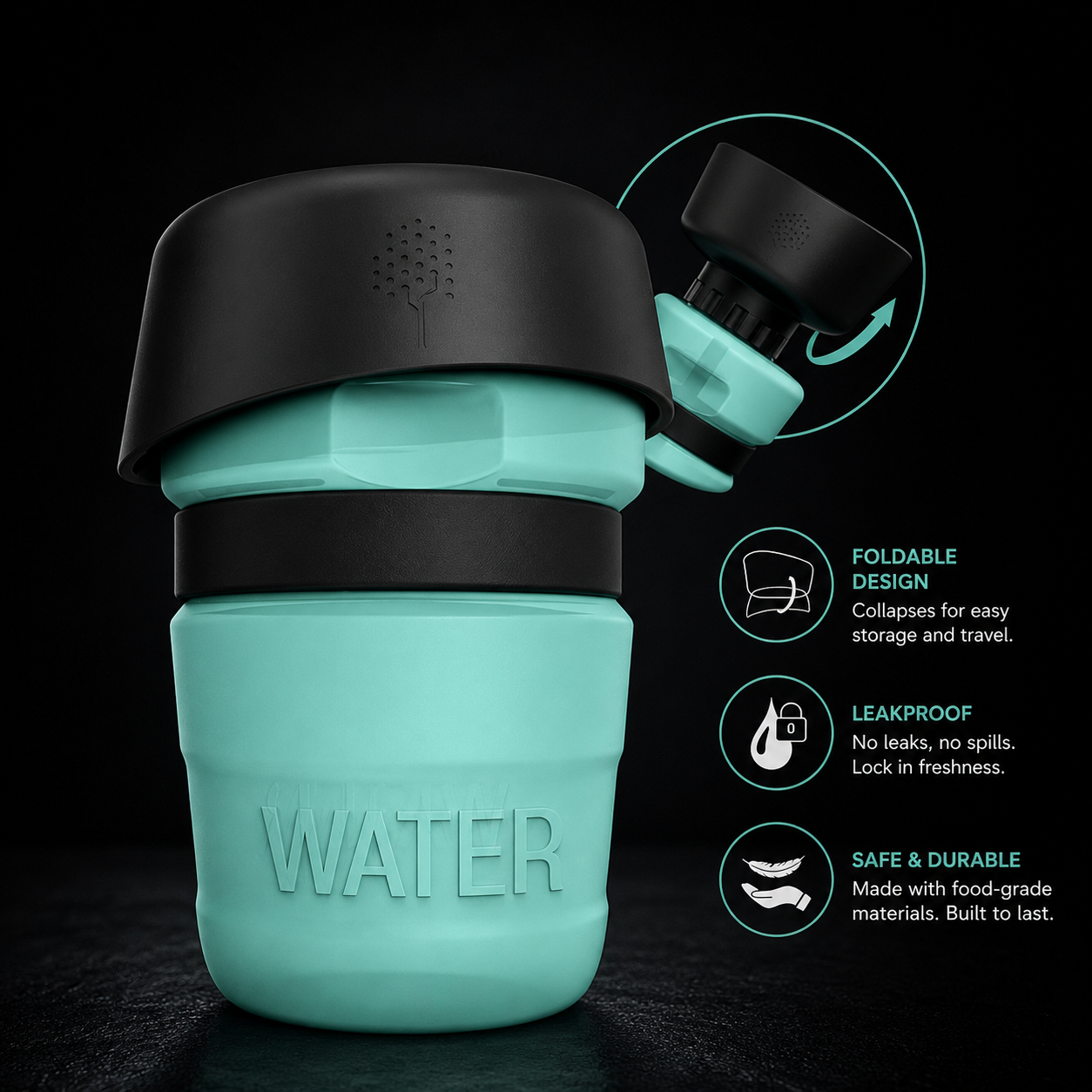 Vantare Foldable Dog Water Bottle