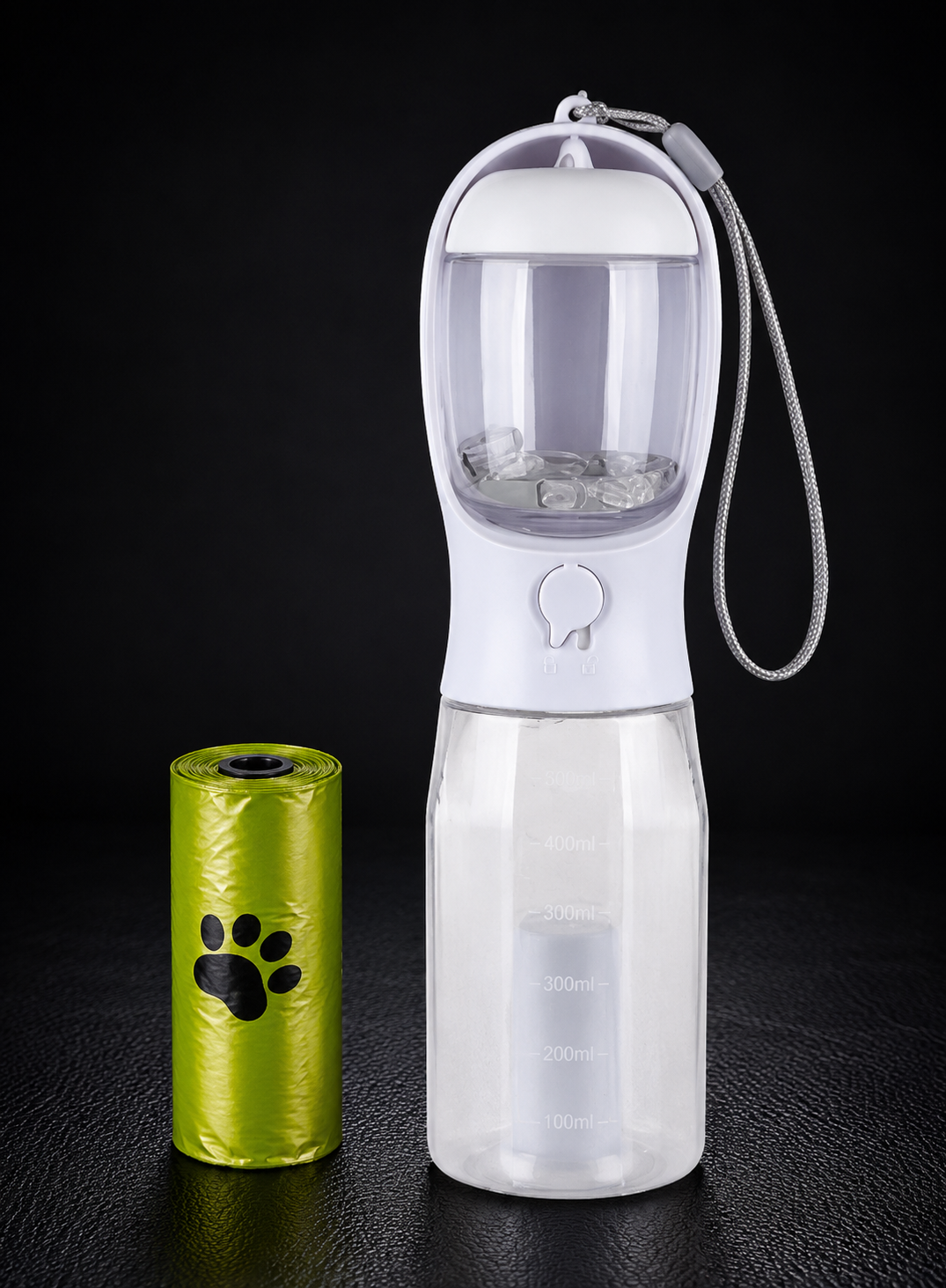 Vantare Travel Bottle for Dogs – Water, Food & Waste Bags in One
