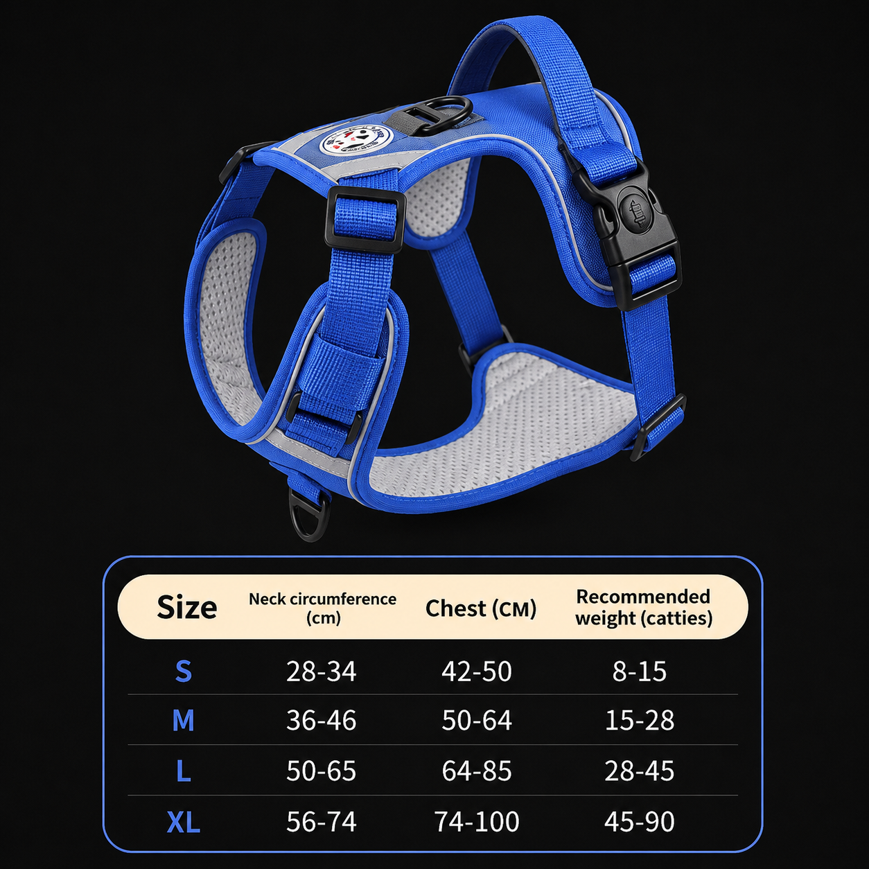 Large Dog Chest Harness Leash Portable