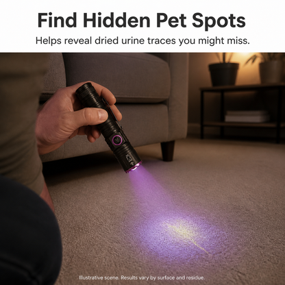 UV Pet Urine Detector Flashlight